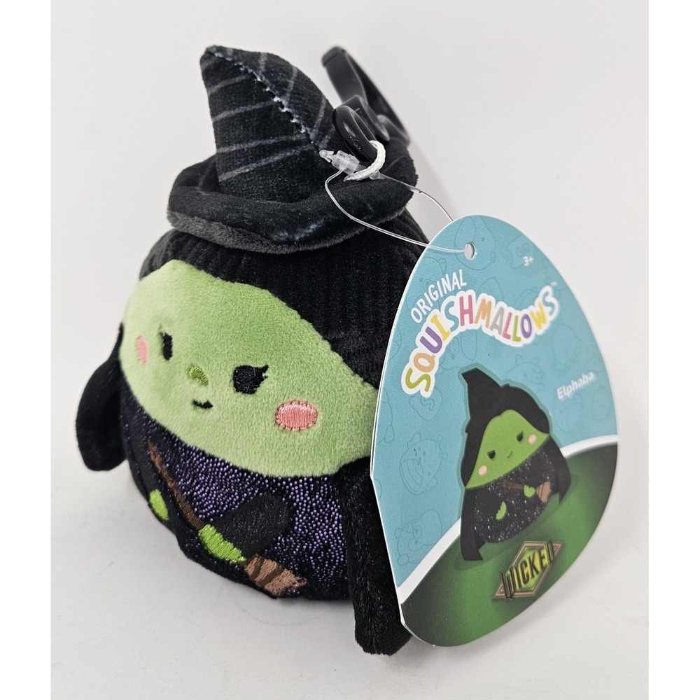 Squishmallows Wicked, Glinda Upland and Elphaba, 3.5" Key Chains, 2 Pack, NWT! - Picture 4 of 16